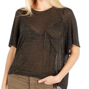 Free People Sheer T Shirt